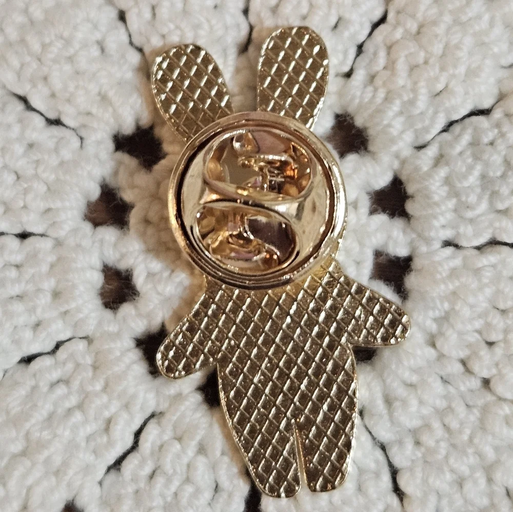 Hand Crafted Valentine's Bunny Pin Enamel Easter Lapel Pin LGBTQA+ Expression